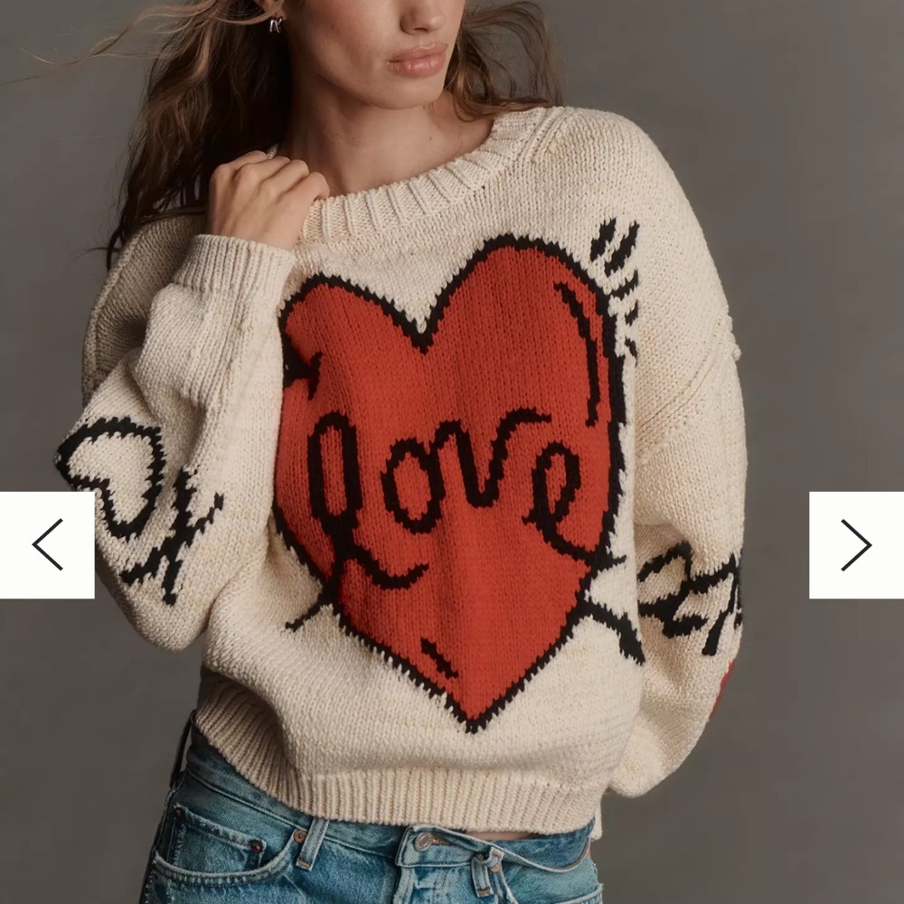 ISO: Maeve Lovestruck Long-Sleeve Crew-Neck Sweater